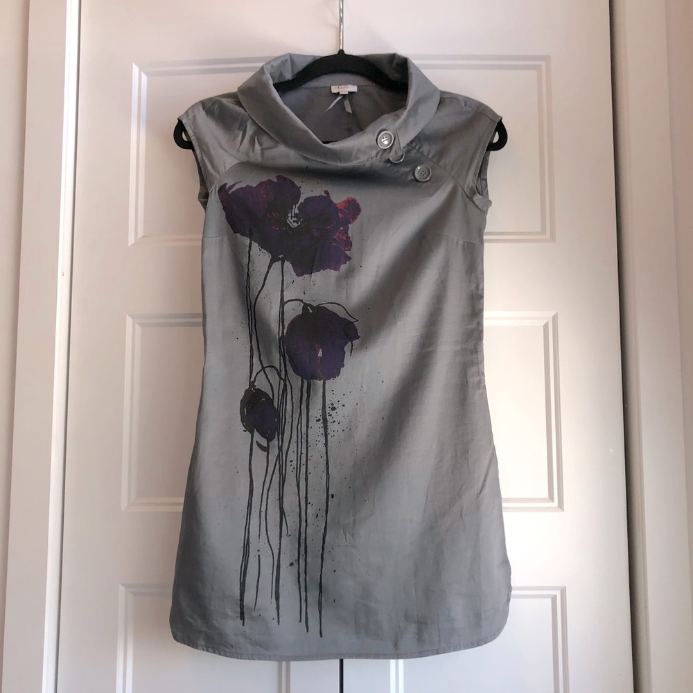 Satin cotton tunic